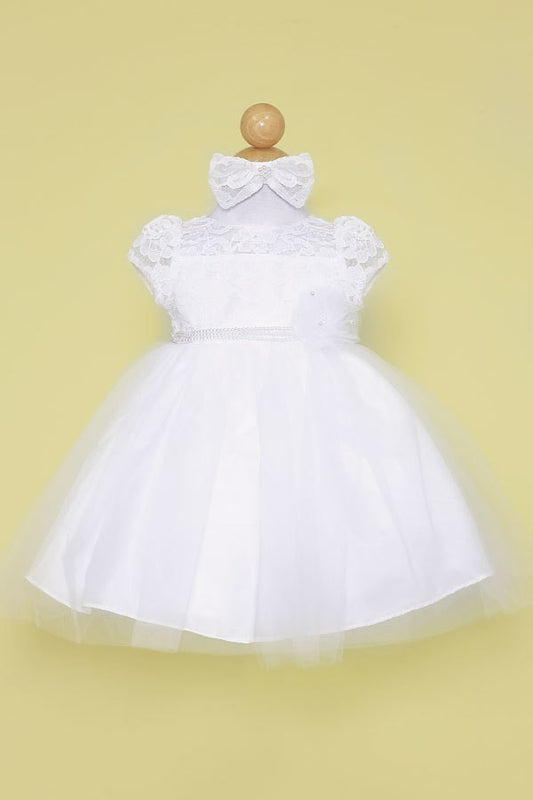 Baby girl's dress with flower B-757