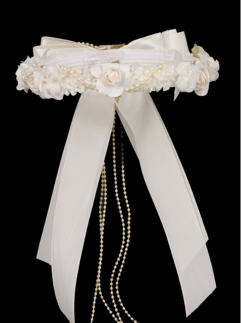 Pearl flowers comb crown CR-FC104