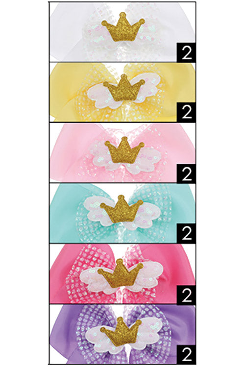 Crown Accent Bow Hair Clip Hair Pin