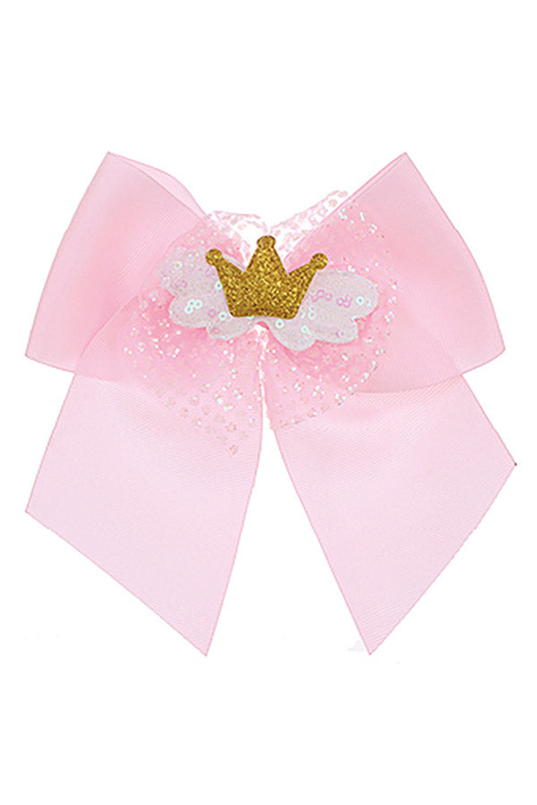 Crown Accent Bow Hair Clip Hair Pin