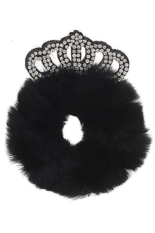 Rhinestone Crown Scrunchie