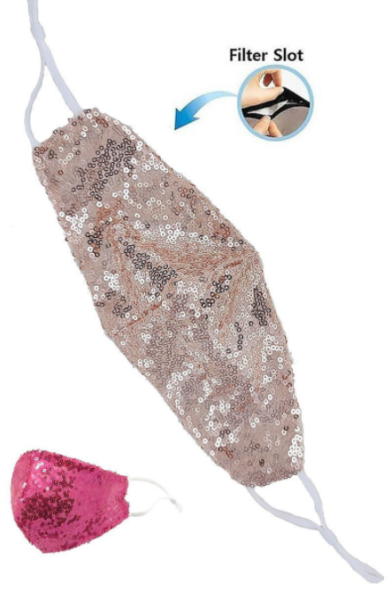 Sequin Mask with Filter Slot MA143