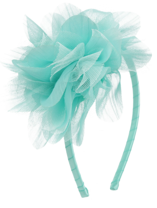 Headband with mesh flower 012