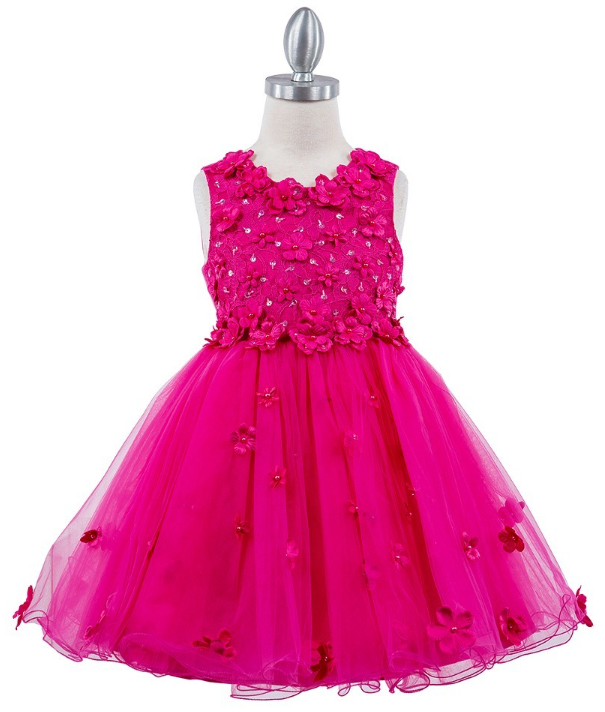 Flower Tulle Dress 9219