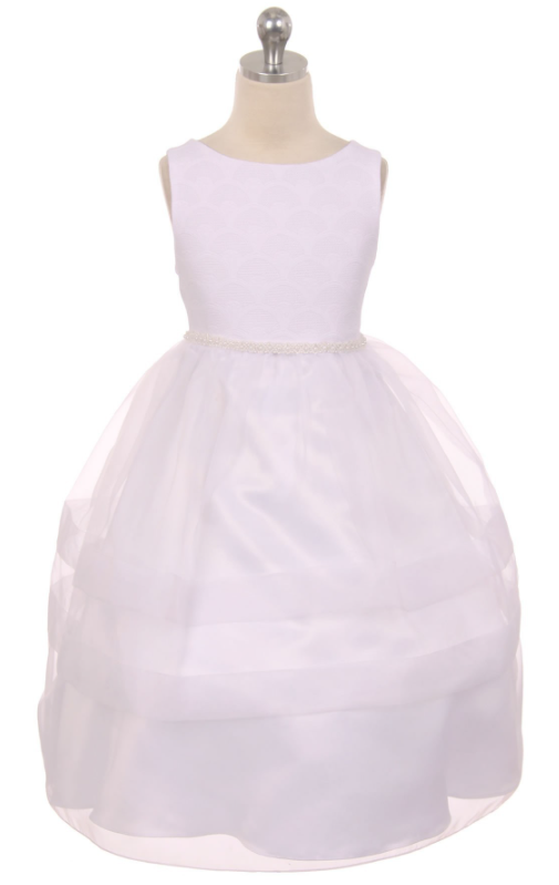 Communion Dress with organza overlay 360