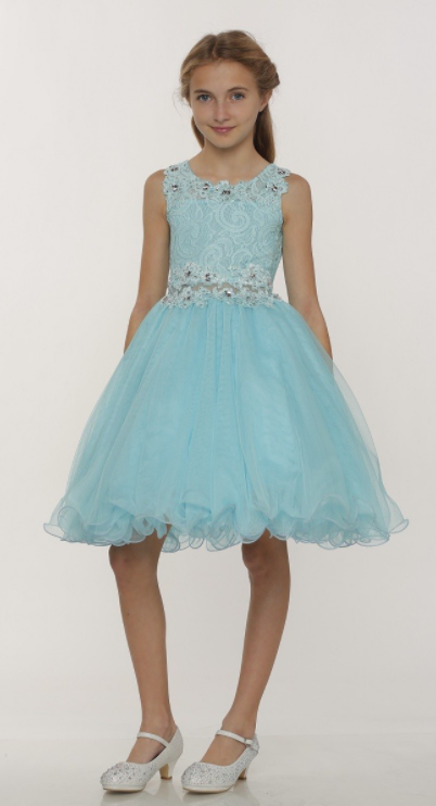 Rhinestone Lace Dress 5010