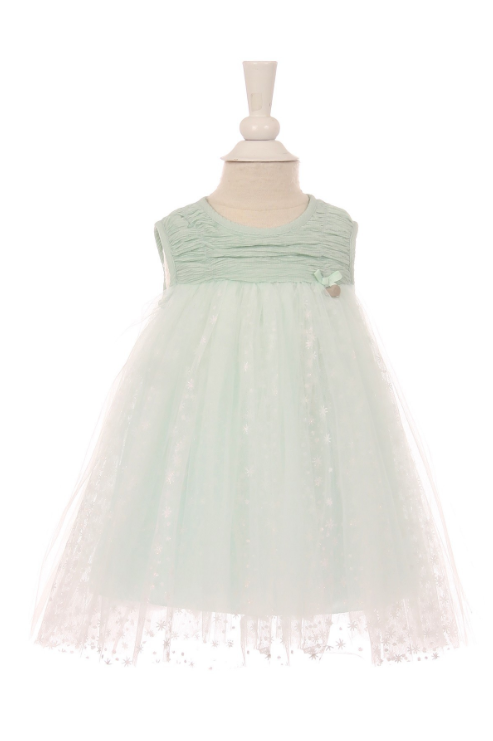 Sleeveless baby dress 9043B