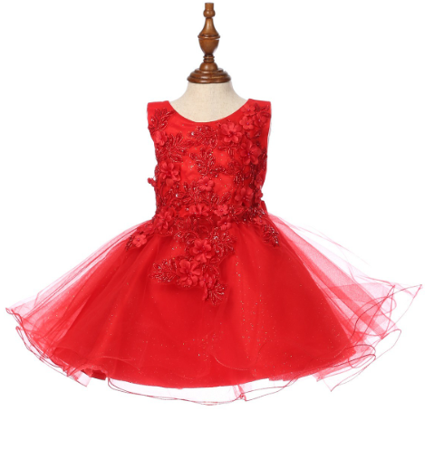 Voluminous Tulle Dress - Red/ombre - Kids