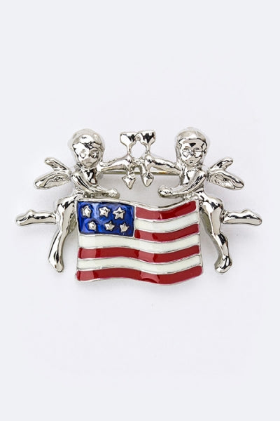 U.S Flag Angels Pin