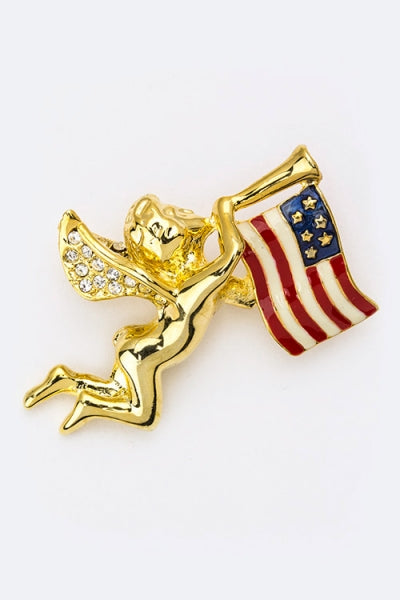 U.S Flag Angel Pin
