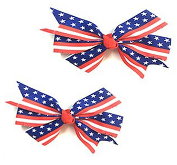 American Flag Bow Set
