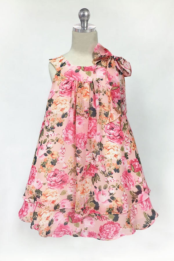Floral Print Chiffon Dress