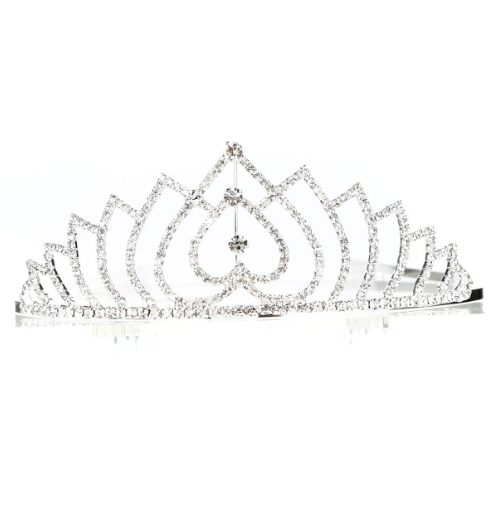 Rhinestone crown comb