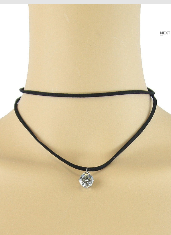 Cubic Stone Choker Necklace