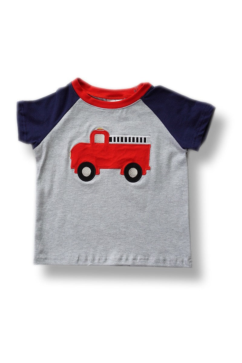 Red Fire Truck Top For Boys