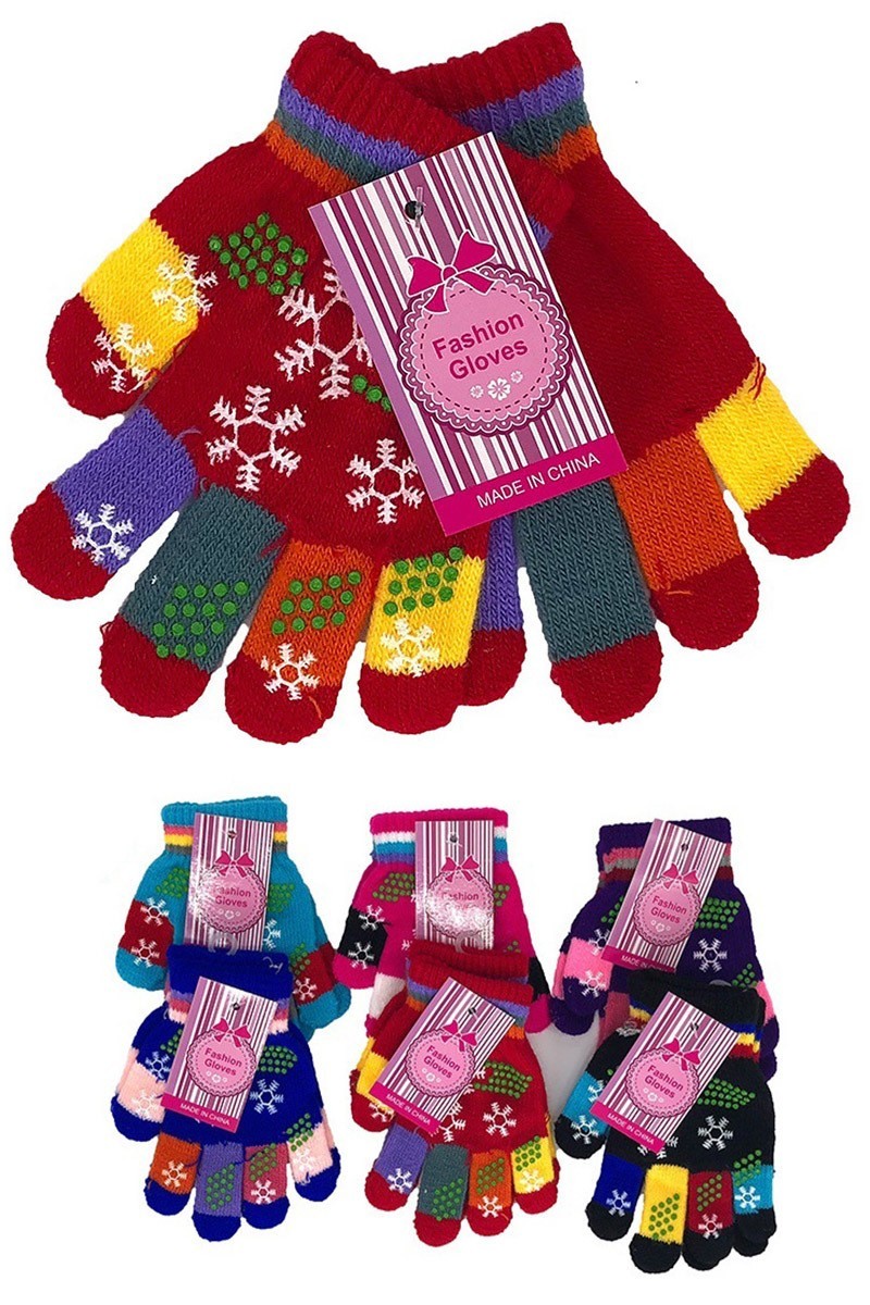 Snowflake Print Kids Gloves GV8715