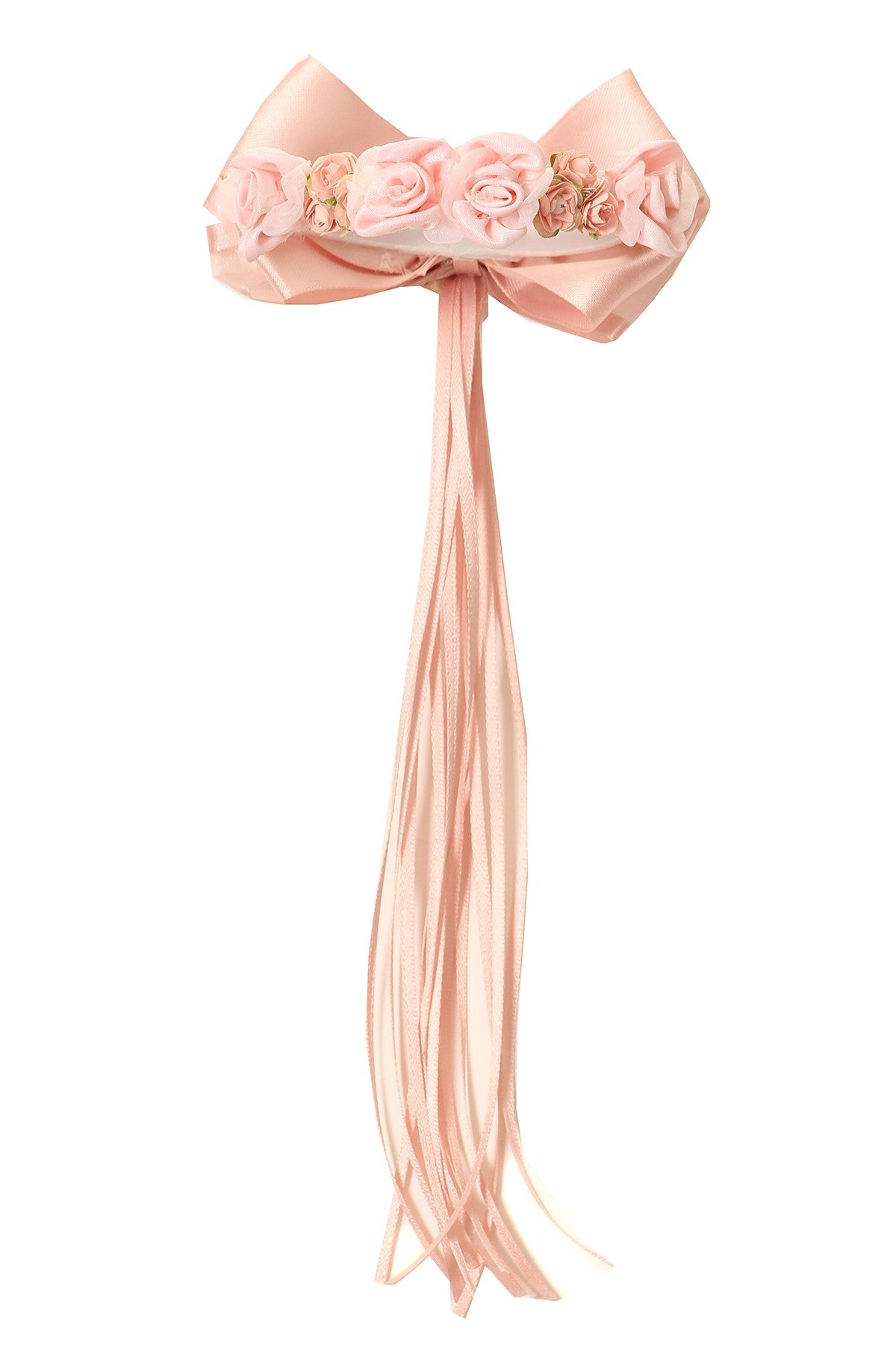 Blush pink flower bun wrap