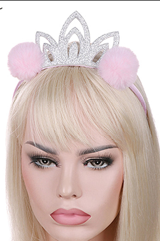 Crown Pompom Headband