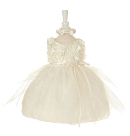 Rosette top glitter Baby Dress